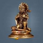 4" Pure Brass Hanuman Idol | Compact Temple Murti | Sacred Divine Art