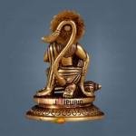 4" Pure Brass Hanuman Idol | Compact Temple Murti | Sacred Divine Art