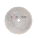 Counter Marble Basin: Elegant 18" Handcrafted Sink | Ready-to-Install Luxury Bathroom Decor | Authentic Indian Artistry | Durable Stone Craft