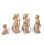 Ram Darbar Statue in Marble: Divine Family Masterpiece | Luxury Temple Art | Authentic Indian Craftsmanship | Sacred Stone Art