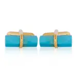 Turquoise Bar Cufflink - Buy Premium Natural Stone | Jaipurio
