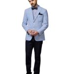 Light Blue and White Check Tuxedo Jacket - Fresh Style in Sizes S to XL | Jaipurio