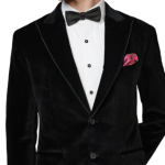 The Opulent Midnight Black Velvet Tuxedo Jacket - Luxurious Style in Sizes S to XL | Jaipurio