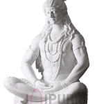 Marble Lord Shiva Statue: 54-inch Temple Grade Sculpture | Premium White Marble | Meditation & Yoga Deity | Sacred Abhishek Murti