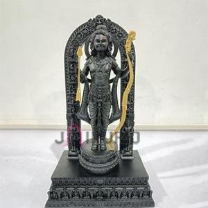 Shri Ram Lalla Statue, Ayodhya Mandir | 61 x 34.3 x 17.8 cm | 7 kg Fiberglass & PolyResin | Divine Infant Rama Idol | Hindu Temple Decor | Jaipurio