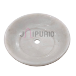 Counter Marble Basin: Elegant 18" Handcrafted Sink | Ready-to-Install Luxury Bathroom Decor | Authentic Indian Artistry | Durable Stone Craft