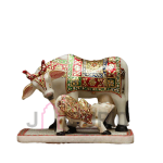 Marble Kamdhenu Cow Statue: Sacred Divine Masterpiece | Luxury Temple Art | Authentic Indian Craftsmanship | Holy Mother Art