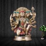 Brass Superfine Panchmukhi Hanuman Stone Adorned 11 Inch - Premium Divine | Jaipurio