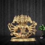 Superfine Brass Panchmukhi Hanuman Crossed Legs 11 Inch - Meditation Divine | Jaipurio