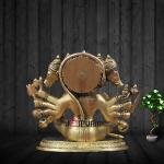 Superfine Brass Panchmukhi Hanuman Crossed Legs 11 Inch - Meditation Divine | Jaipurio