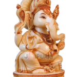 Marble Ganesha Statue: Exquisite Hand-Carved Murti | Divine Decor, Spiritual Gift | Remover of Obstacles | Authentic Indian Art
