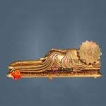 Brass Reclining Hanuman from Mahabharat | 12" Sacred Scene Murti | Divine Epic Art