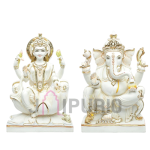 Marble Ganesha Statue: Exquisite Hand-Carved Murti | Divine Decor, Spiritual Gift | Remover of Obstacles | Authentic Indian Art