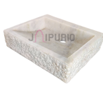Marble Counter Basin: Elegant 18" Handcrafted Sink | Custom Luxury Bathroom Decor | Authentic Indian Artistry | Durable Stone Craft