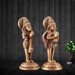Brass Garuda & Hanuman Pair 4" | Divine Statues | Devotion, Strength & Service | 600g Intricate Handcrafted Idols | Sacred Protection Set | Jaipurio