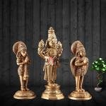 Brass Tirupati Balaji, Garuda & Hanuman Trio Set | 5.5" Divine Idols | 1.04kg Handcrafted Masterpiece | Sacred Protection Set | Jaipurio
