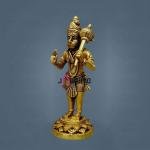 8" Brass Standing Hanuman Idol | Sacred Temple Murti | Divine Protection Statue