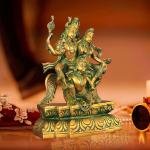 Vishnu Lakshmi Garuda Brass Antique Patina - Buy Divine Trinity Idol | Jaipurio