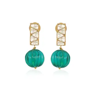 Polki Melon Earring Jaipurio Curates Holiday - Buy Uncut Diamond Limited Luxury | Jaipurio