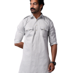 Ice Blue Short Hunting Style Kurta Pajama - Stylish Traditional Menswear | Jaipurio
