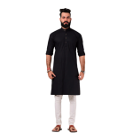Solid Black Kurta Pajama Set for Men | Elegant Ethnic Formal Wear