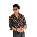 Navy Blue Cotton Shirt with Red Booti Sanganeri Print | Traditional Block Print, Premium Quality | Handcrafted Rajasthani Design | S to XXL | Shop Now