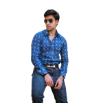 Sanganeri Printed Navy Blue Cotton Shirt | Traditional Block Print, Premium Quality | Handcrafted Rajasthani Design | S to XXL | Shop Now