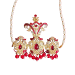Red Golden Silver Kalangi Sarpech Wedding - Buy Premium Tri-Color Groom Jewelry | Jaipurio