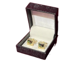 Golden-Toned Square Cufflink with Stone | Timeless Geometric Elegance | Jaipurio