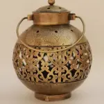Classic Kalash Dhoop Pot & Candle Holder | 15.2 × 15.2 × 20.3 cm Traditional Brass Decor | Sacred Home Art