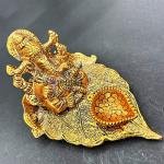 Ganesha on Leaf Diya | Traditional Lord Ganesh with Oil Lamp | Diwali Pooja Gift | Handcrafted Sacred Art | Divine Festival Decor