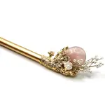 Korean Traditional Gemstone Hair Pin | Natural Stone Binyeo Hair Stick | Authentic Hanbok Queen's Hair Ornament | Royal Court Accessory